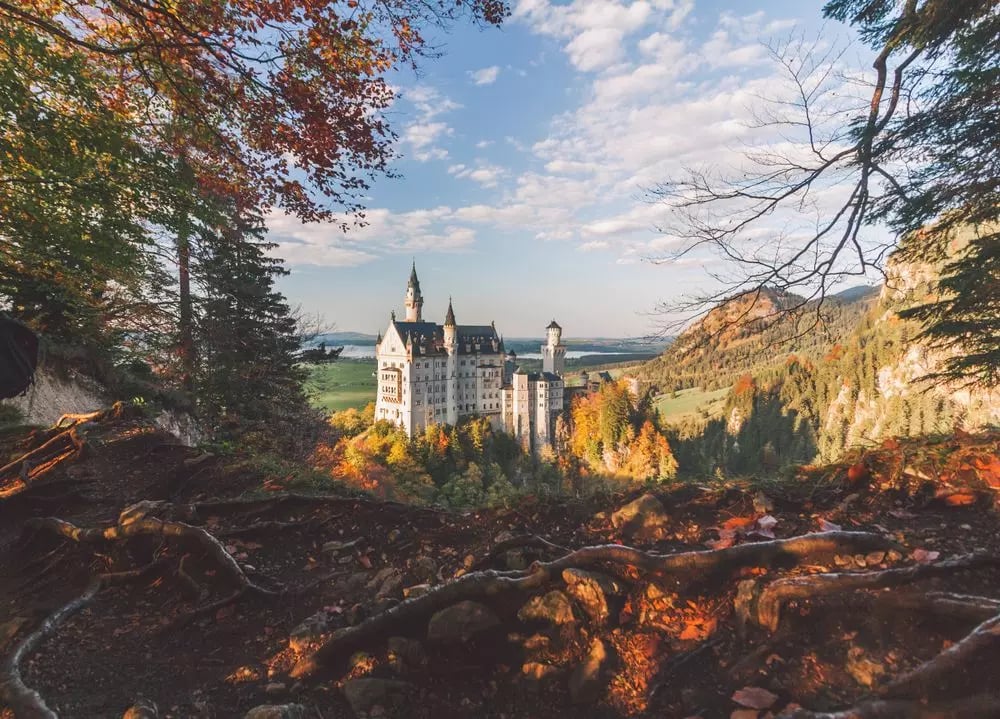 A Neuschwanstein kastély ősszel