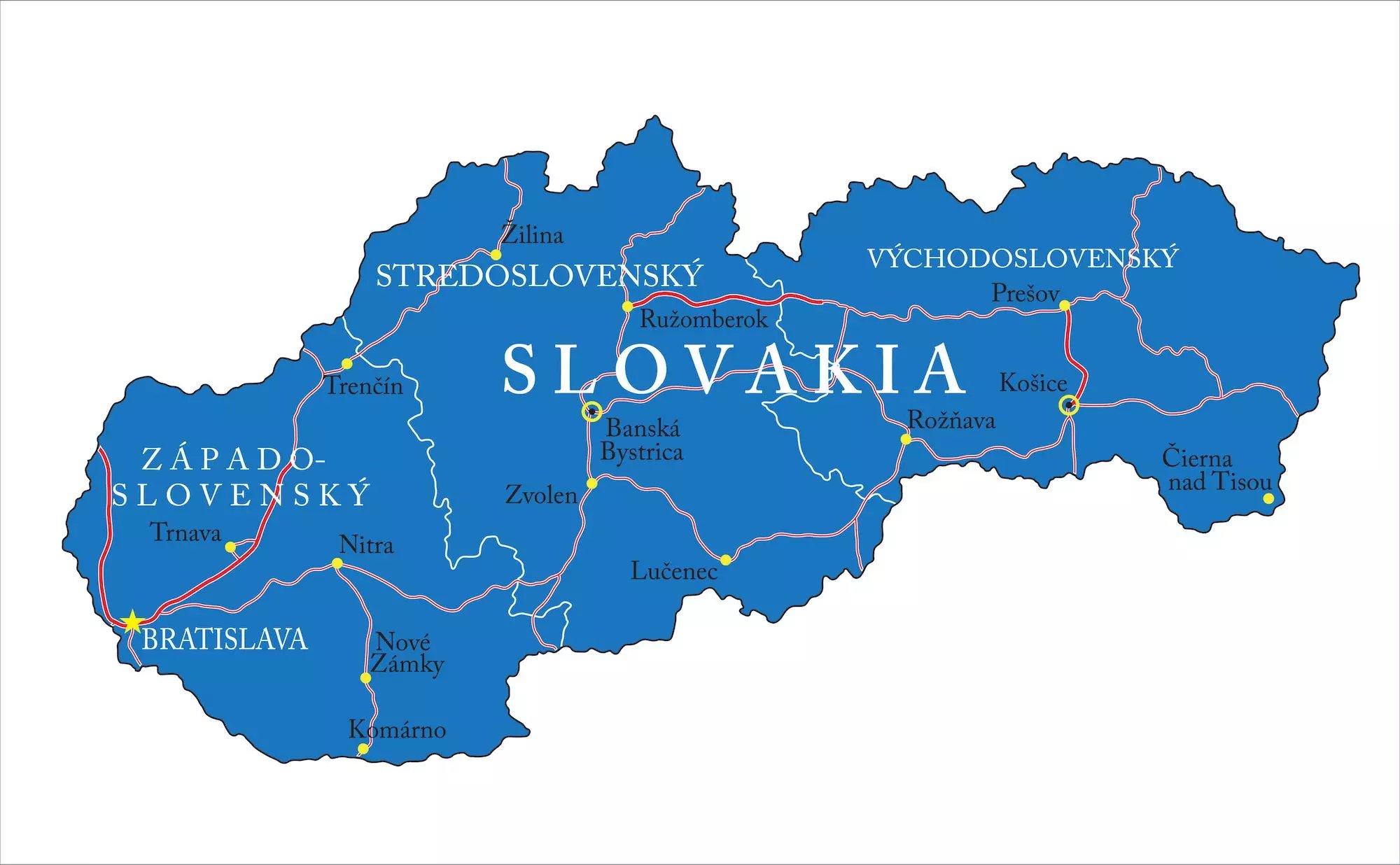 Szlovák autópálya térkép