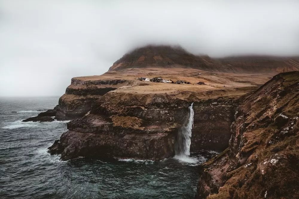 Feröer-szigetek látnivalók - Mullafoss vízesés