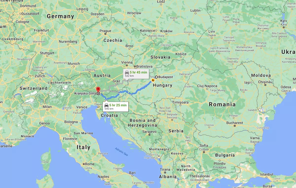 Kranjska Gora térkép 