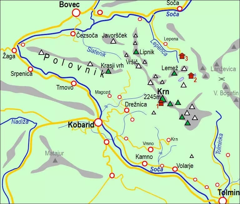 Krn térkép