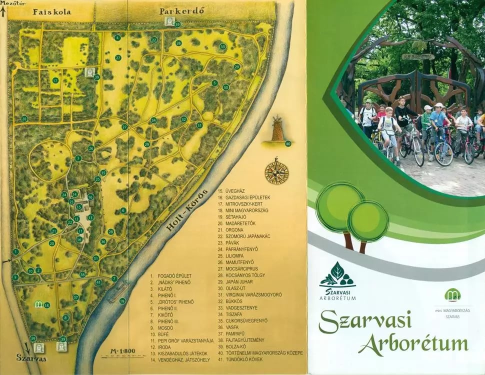 szarvasi Arborétum térkép