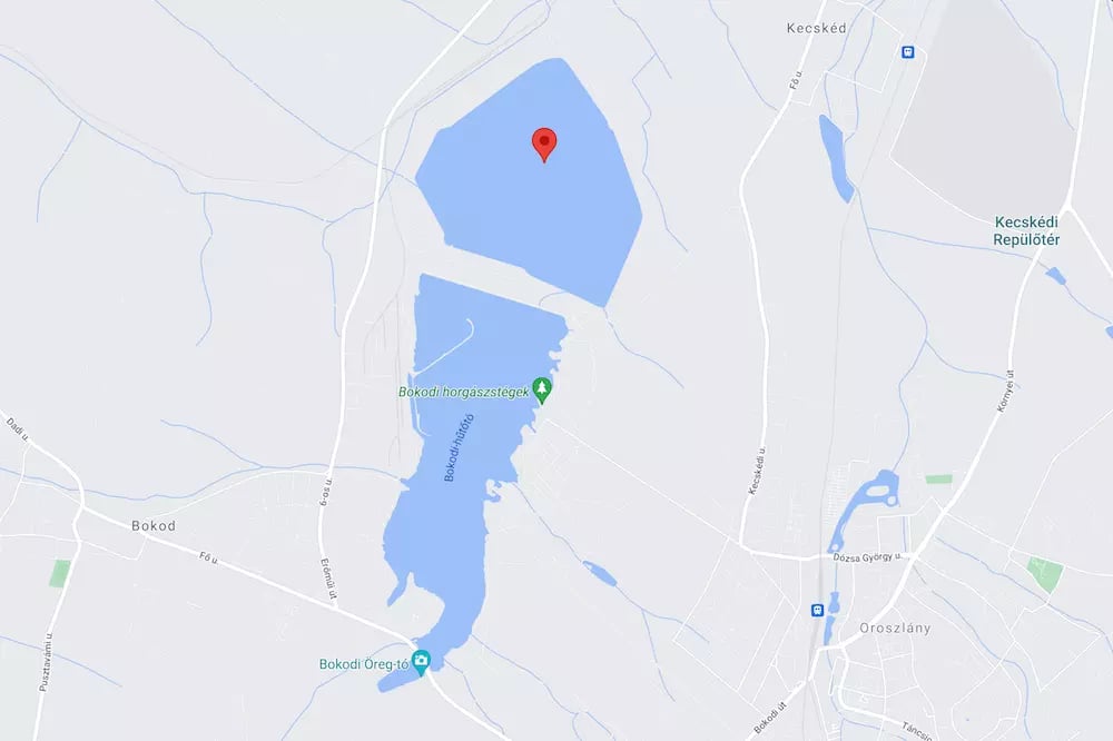 A Bokodi tó térképe