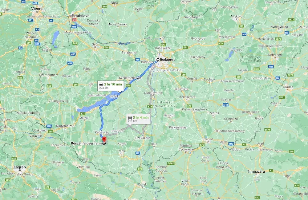 Bőszénfa szarvasfarm térkép - Budapest távolság 