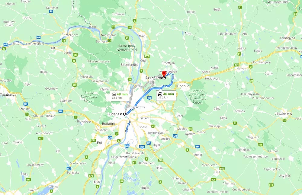 Veresegyházi Medveotthon térkép