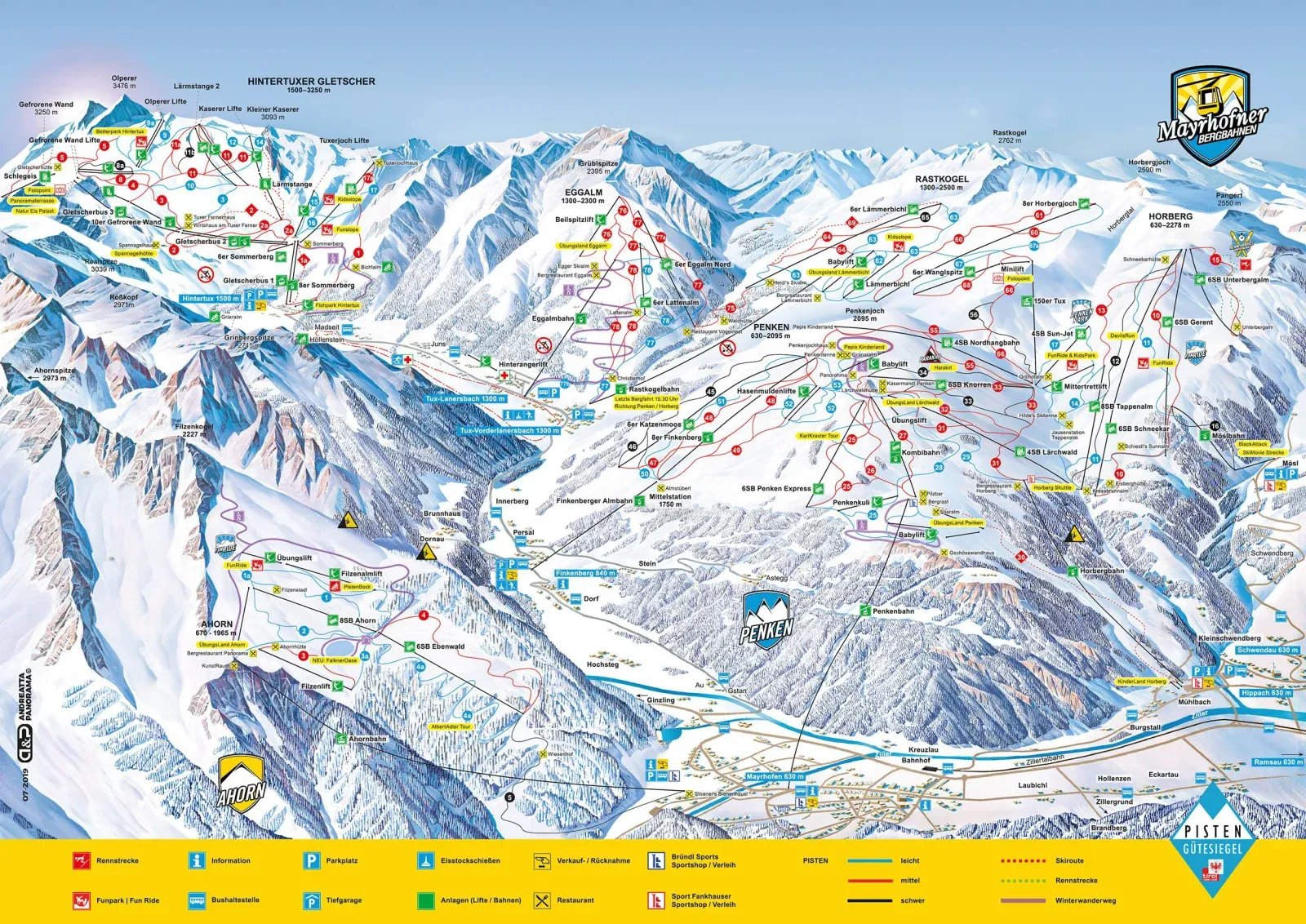 Mayrhofen síterep 2022/2023 - Térkép és tudnivalók