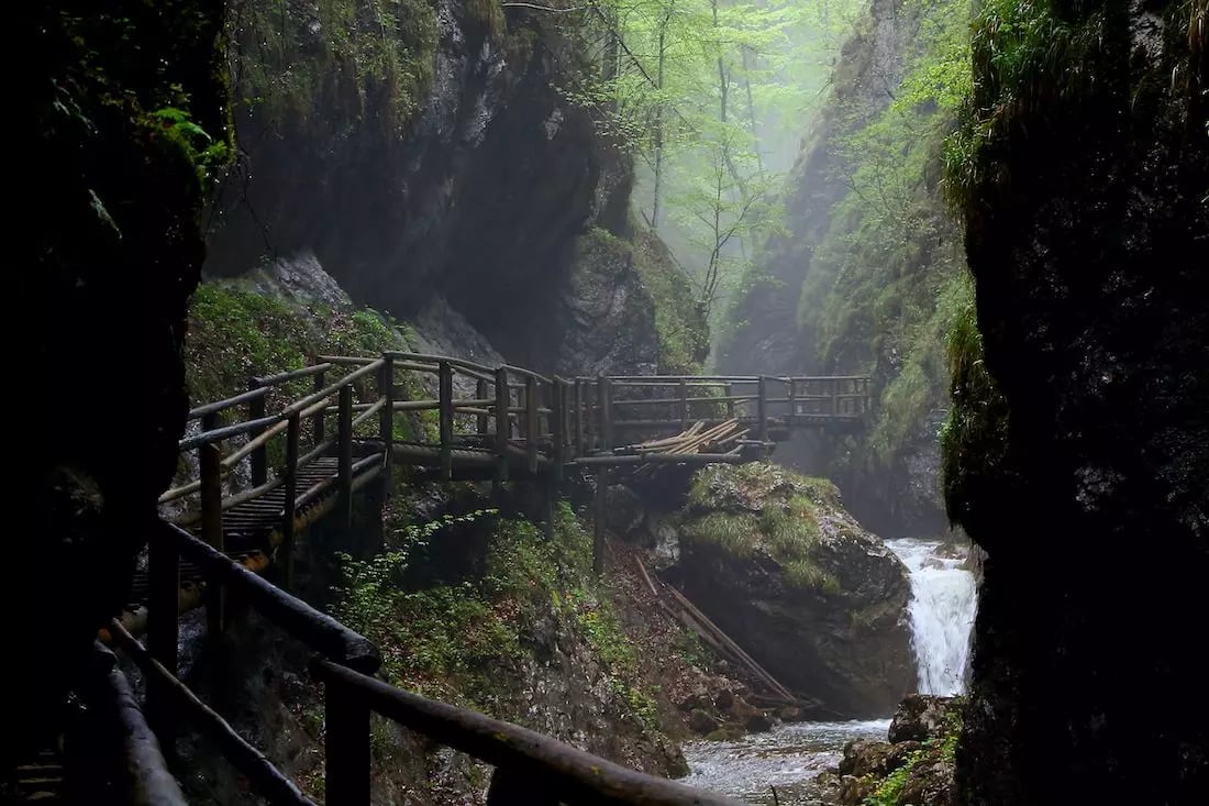 The Dark gorge in Barenschutzklamm gorge
