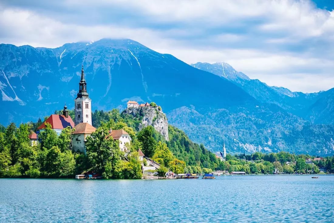 Island of Bled with the church