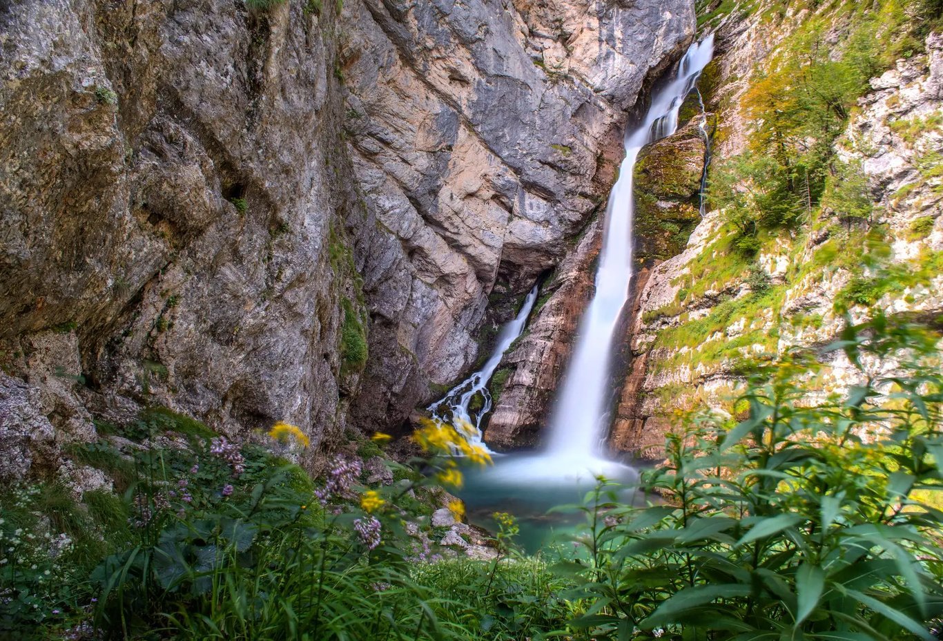 Savica waterfall near Bohinj lake