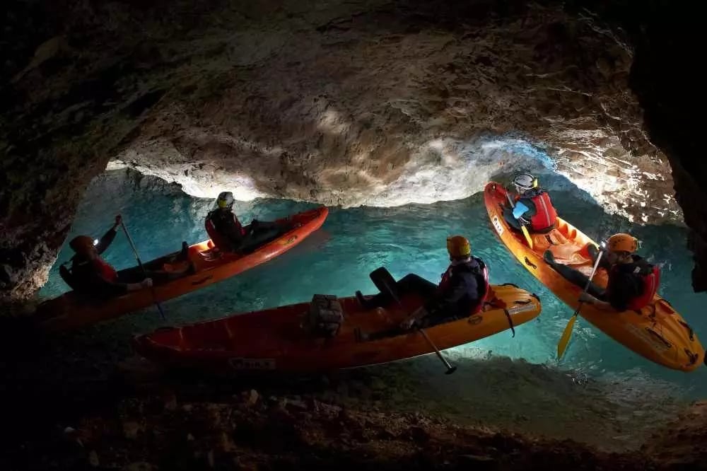 Underground kayaking - Mezica mine