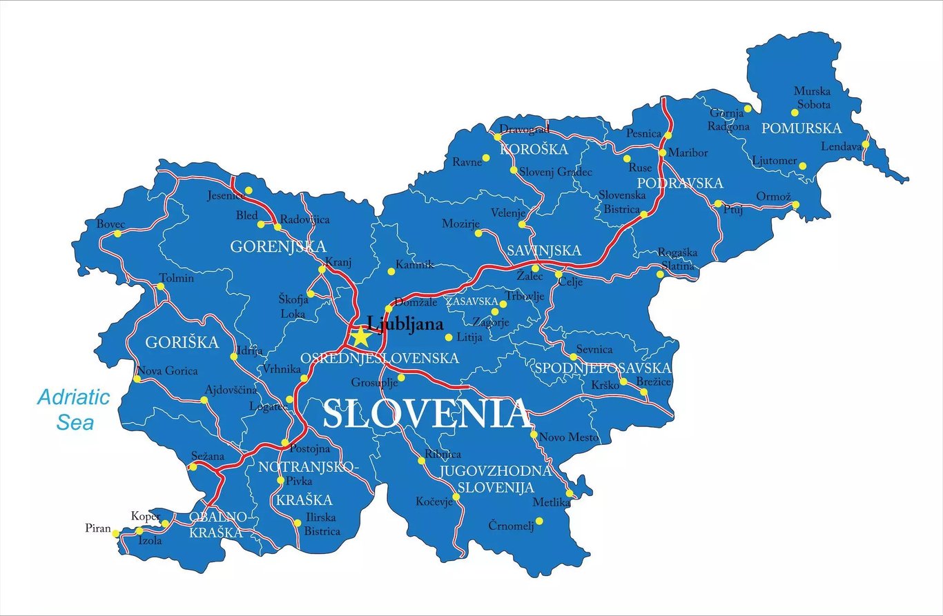Maps of Slovenia – 7 Slovenian maps for travel