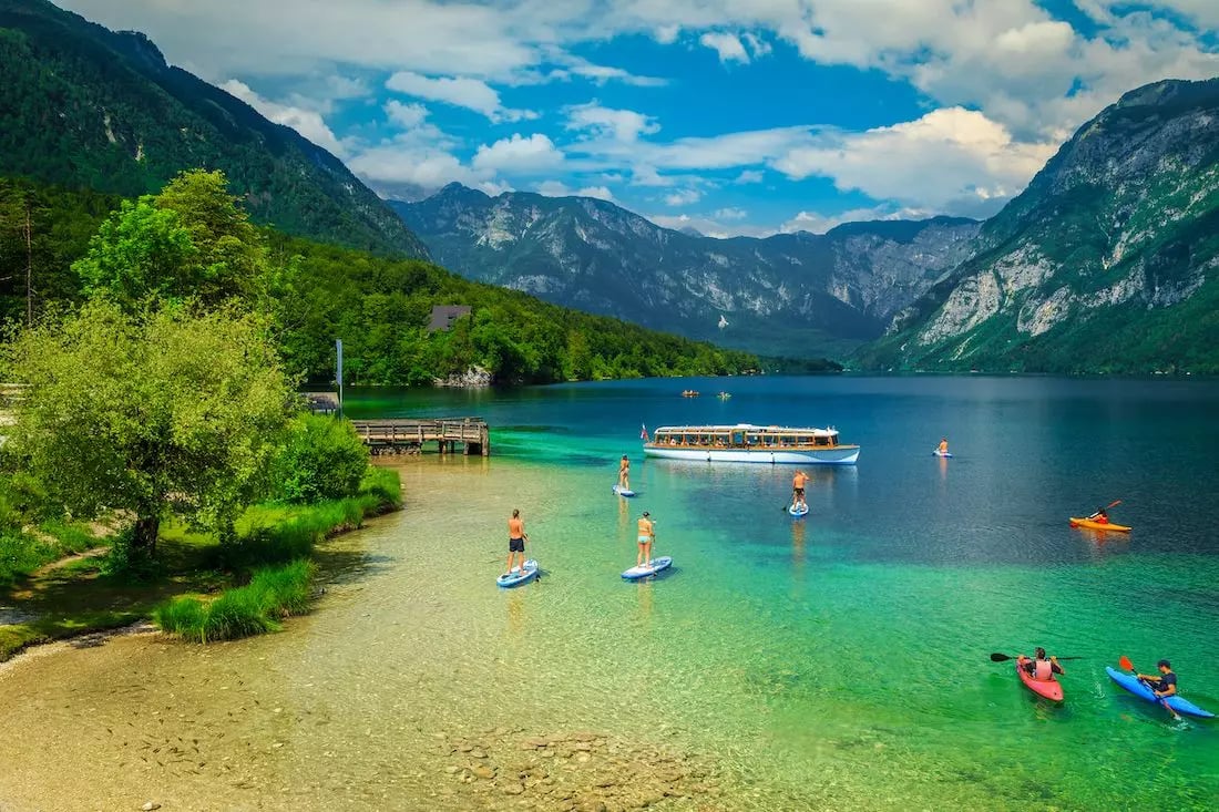 Bohinj tó, Bled környékén