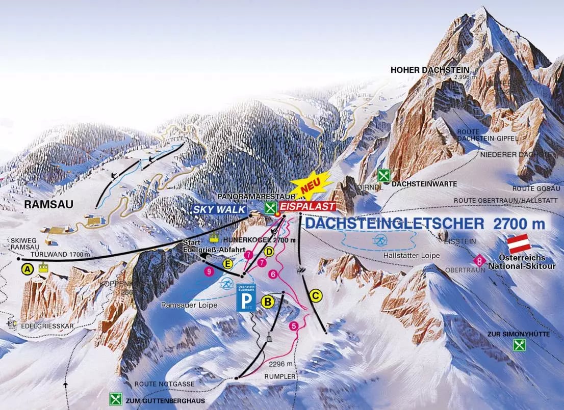 Dachstein Gleccser - Ausztria legkisebb síterepe