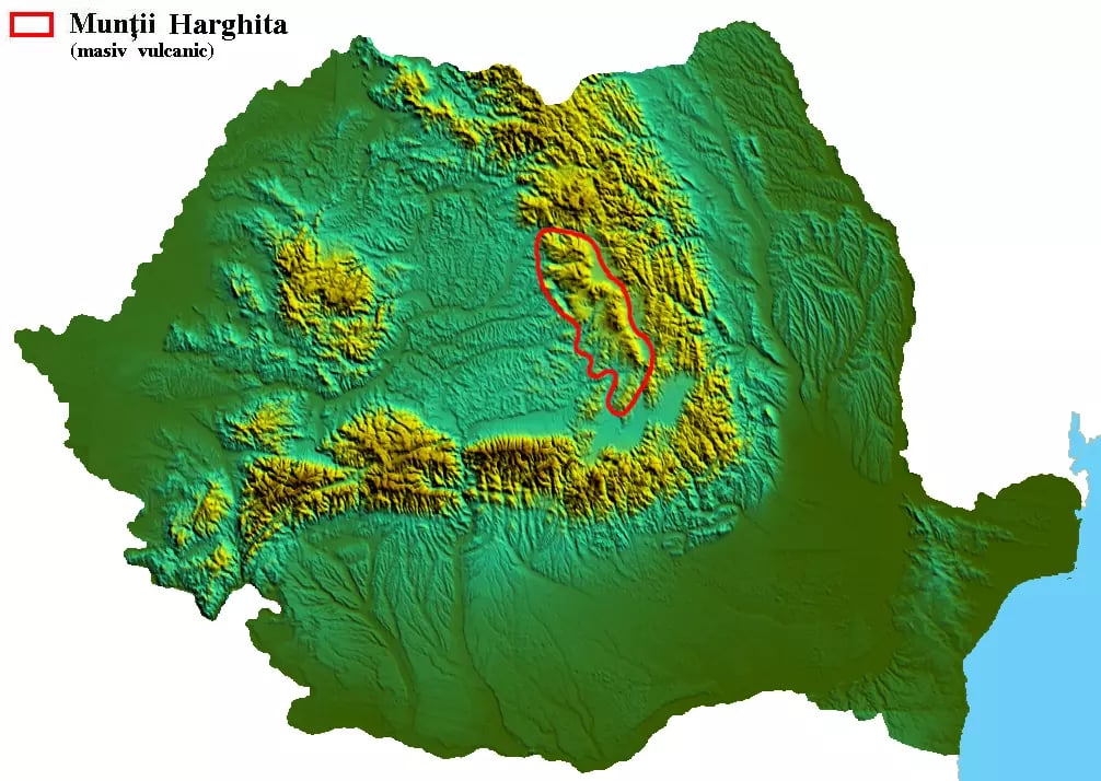 Hargita-hegység térkép