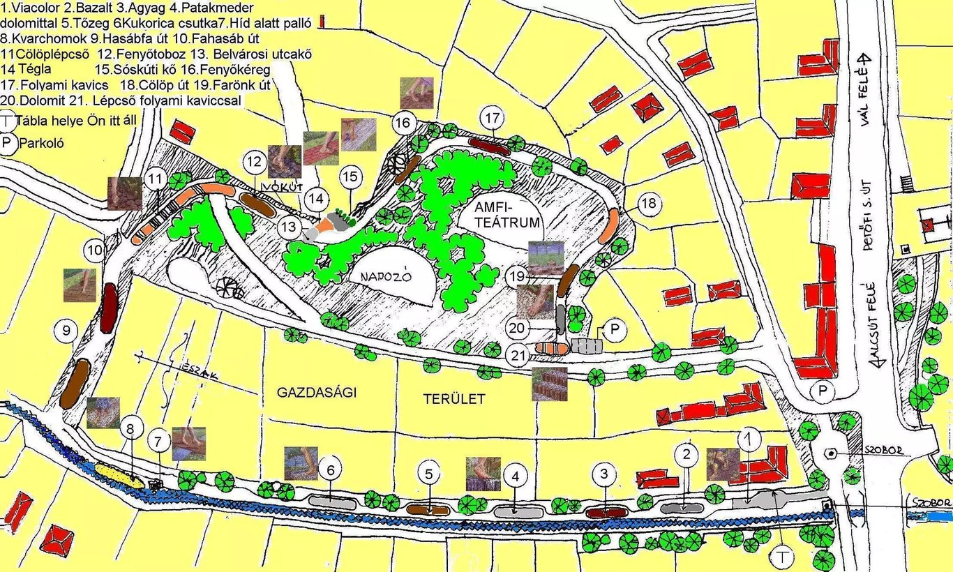 Mezítlábas park térkép