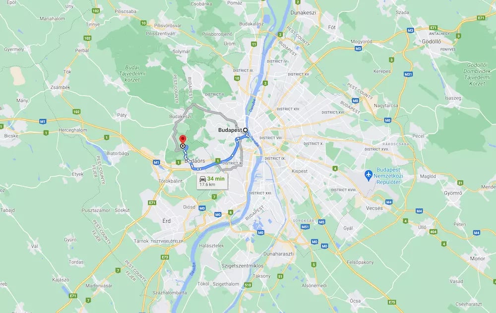 Sorrento sziklák térkép - Budapest távolság