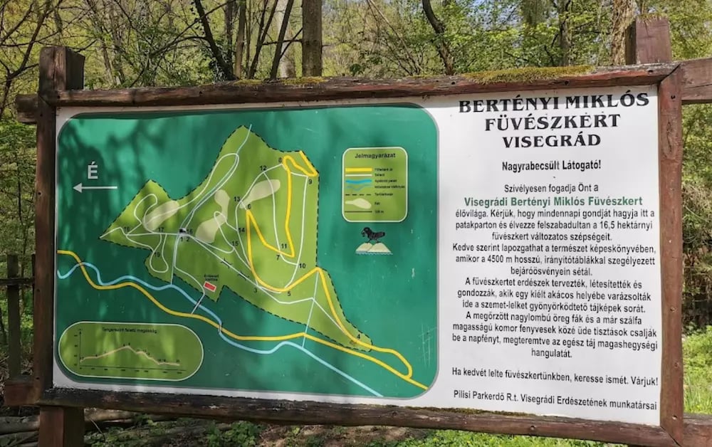 Bertényi Miklós Füvészkert térkép