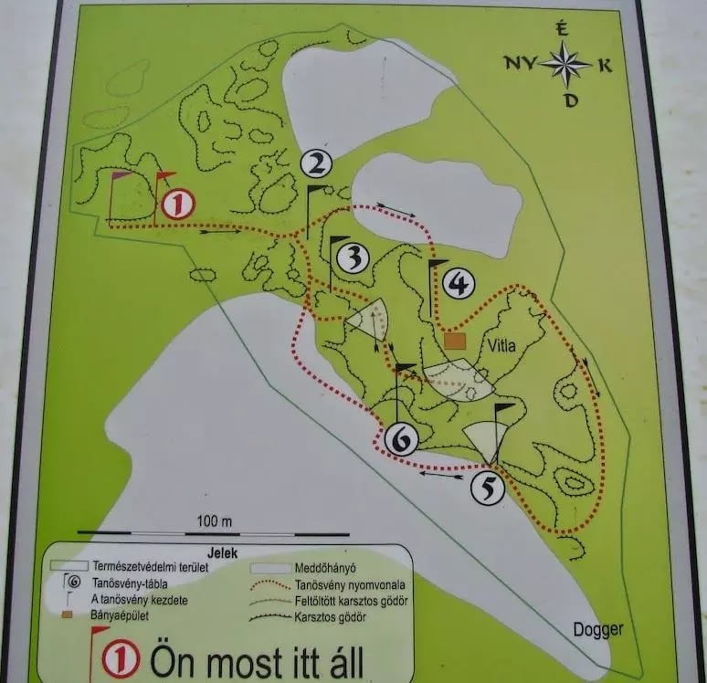Útkúti őskarszt térkép
