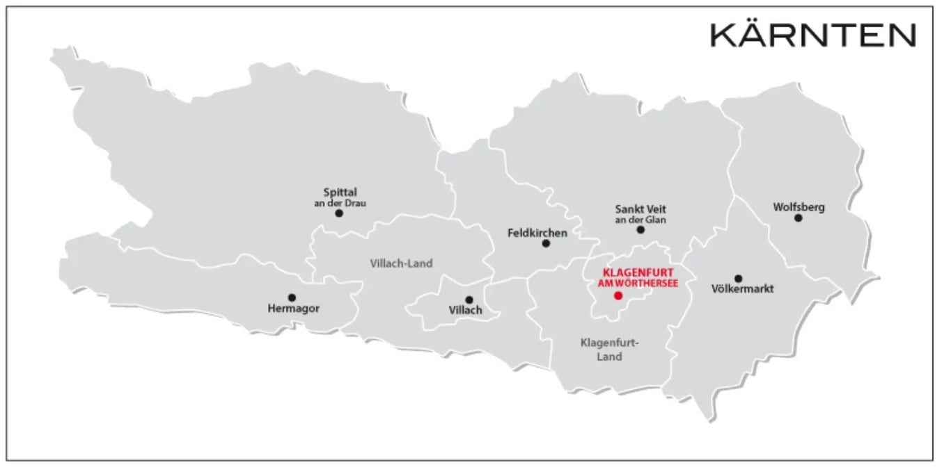 Karintia Kisokos 2022 - Térkép, városok és tudnivalók